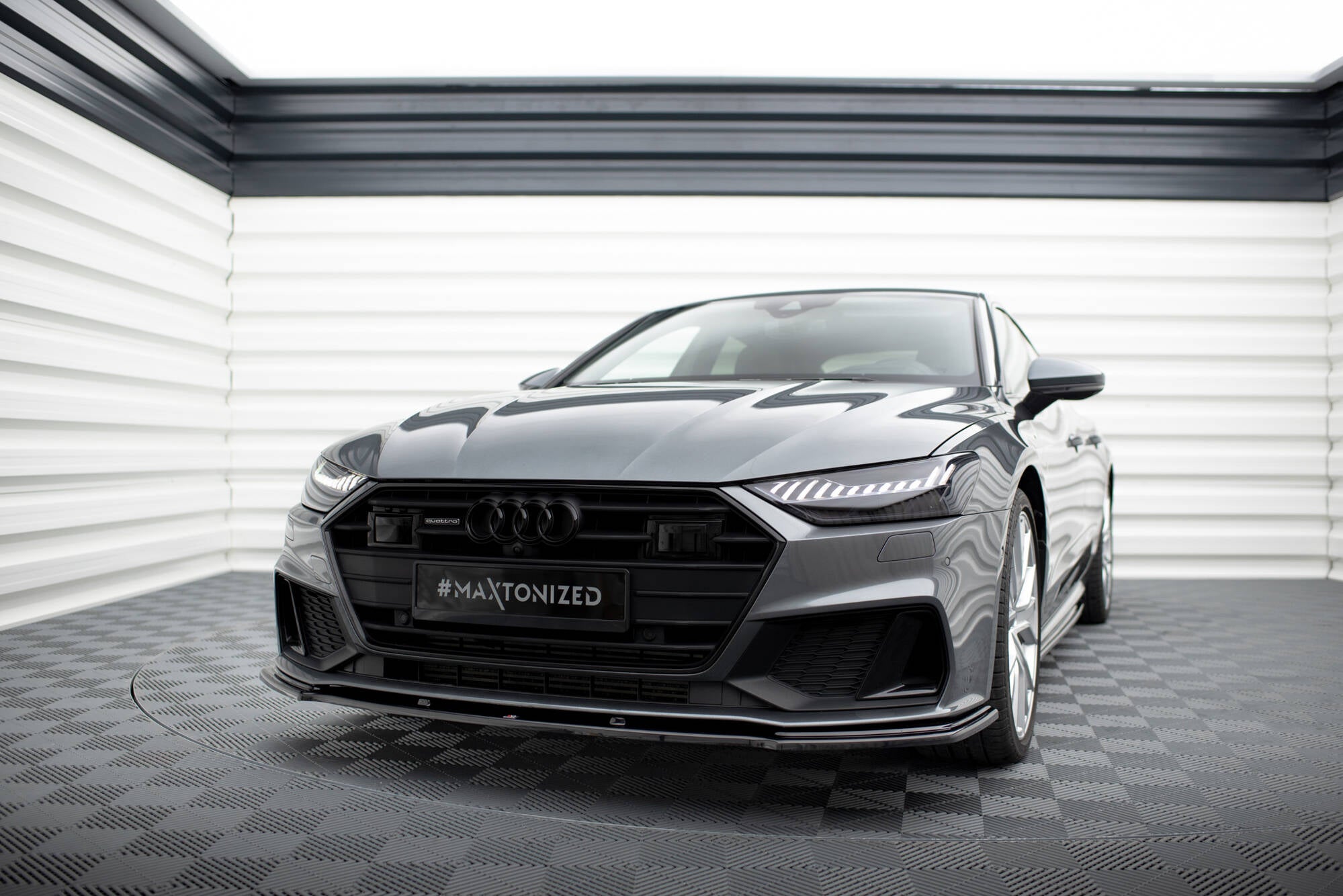 Front splitter v.2 audi a7 s-line c8 / s7 c8 / c8 facelift / s7 facelift