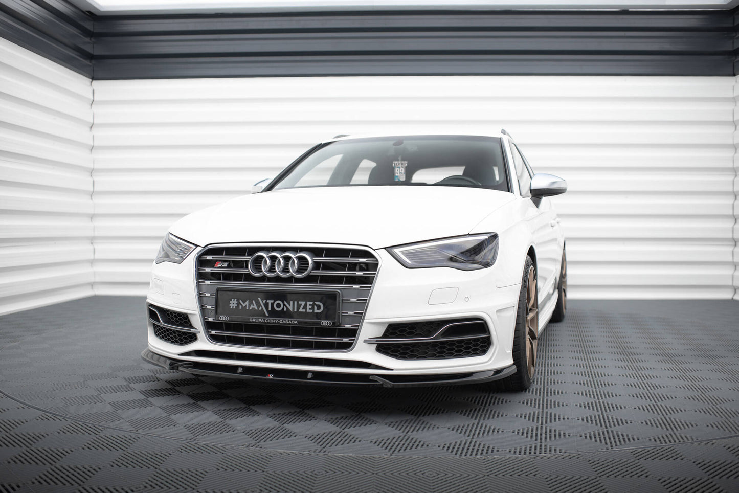 Front splitter v.2 audi s3 / a3 s-line sportback / hatchback 8v