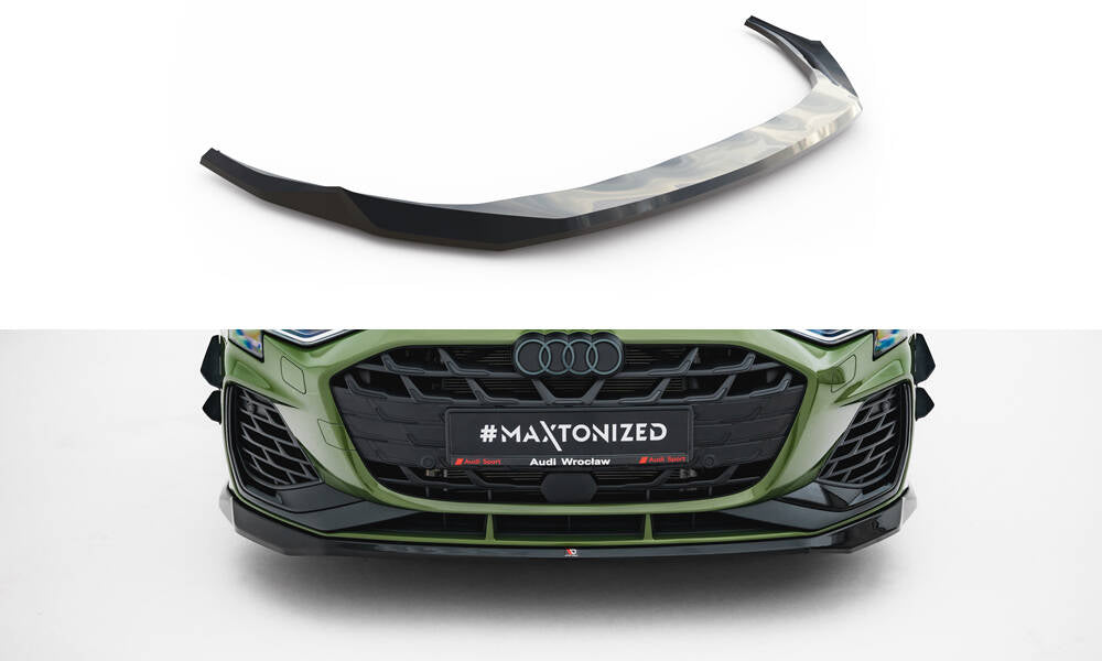 Front splitter v.2 audi s3 sportback / a3 s-line sportback  8y facelift