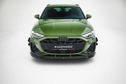 Front splitter v.2 audi s3 sportback / a3 s-line sportback  8y facelift