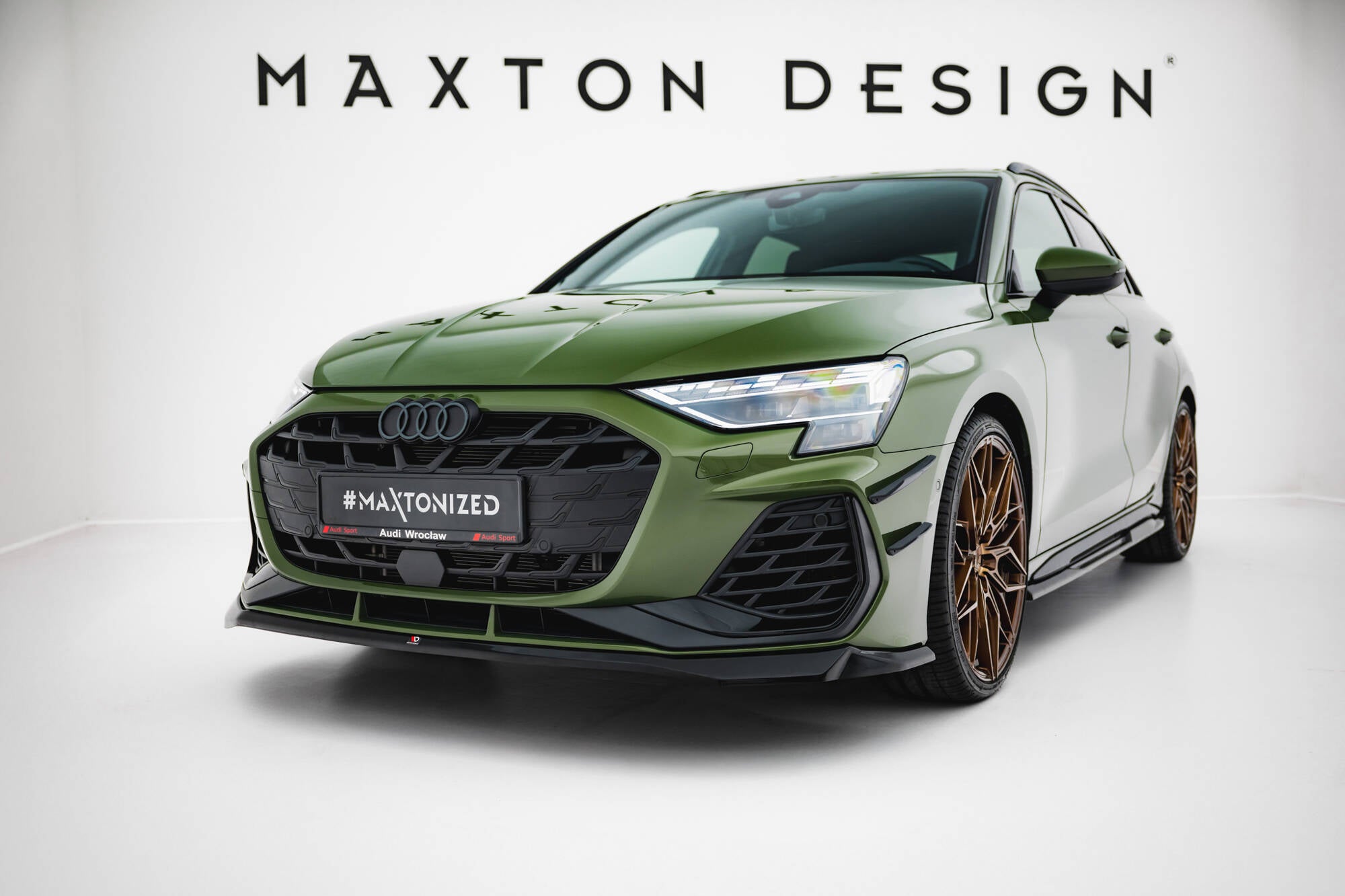 Front splitter v.2 audi s3 sportback / a3 s-line sportback  8y facelift