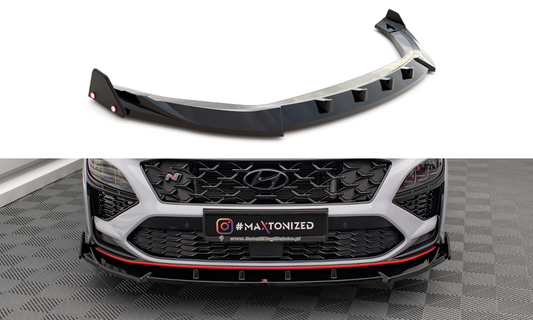 Front splitter v.2 + flaps hyundai kona n mk1