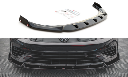 Front splitter v.2 + flaps volkswagen golf r mk8