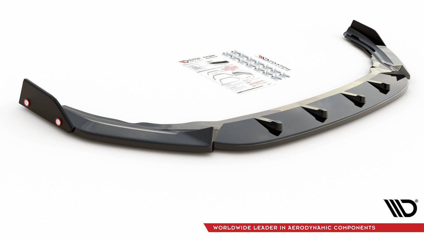 Front splitter v.2 + flaps volkswagen golf r mk8