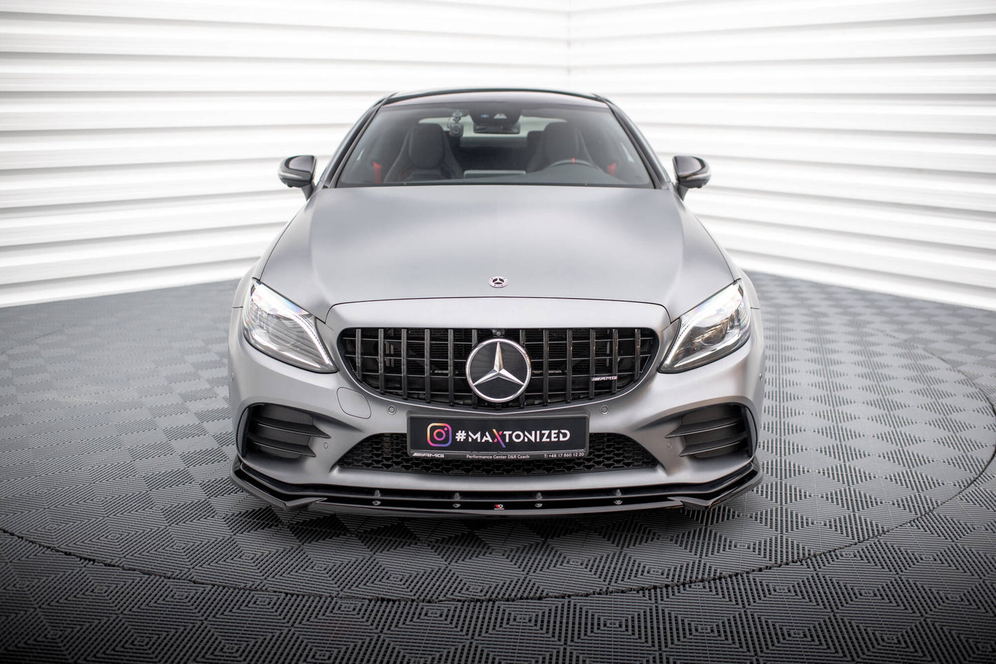 Front splitter v.2 mercedes-amg c43 coupe / cabrio / sedan / estate c205 / a205 / w205 / s205 facelift
