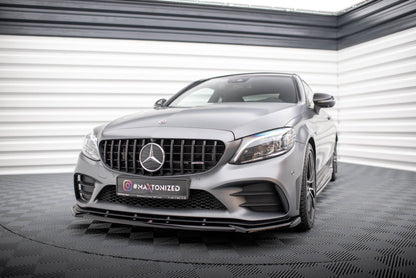 Front splitter v.2 mercedes-amg c43 coupe / cabrio / sedan / estate c205 / a205 / w205 / s205 facelift