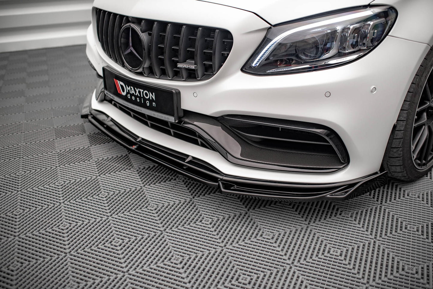 Front splitter v.2 mercedes-amg c63 coupe amg aero pack c205 facelift