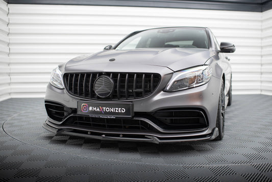 Front splitter v.2 mercedes-amg c63 sedan / estate w205 facelift