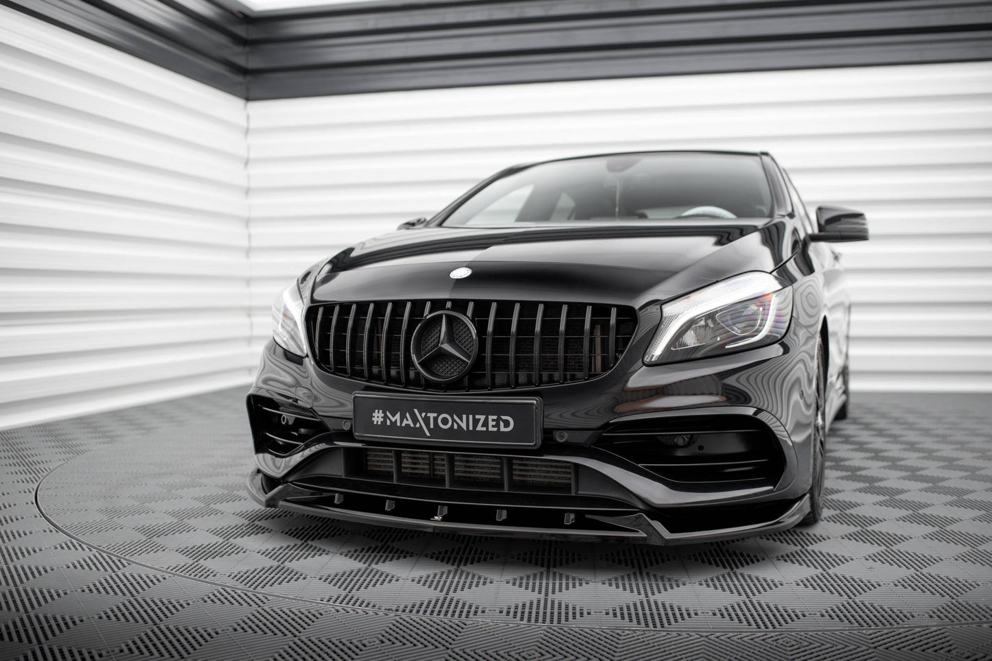 Front splitter v.2 mercedes-benz a amg-line w176 facelift