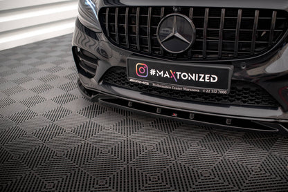 Front splitter v.2 mercedes-benz c amg line sedan / coupe / estate w205 / c205 / s205 facelift
