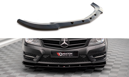 Front splitter v.2 mercedes-benz c coupe / sedan / estate  amg-line c204 / w204 facelift / s204 facelift