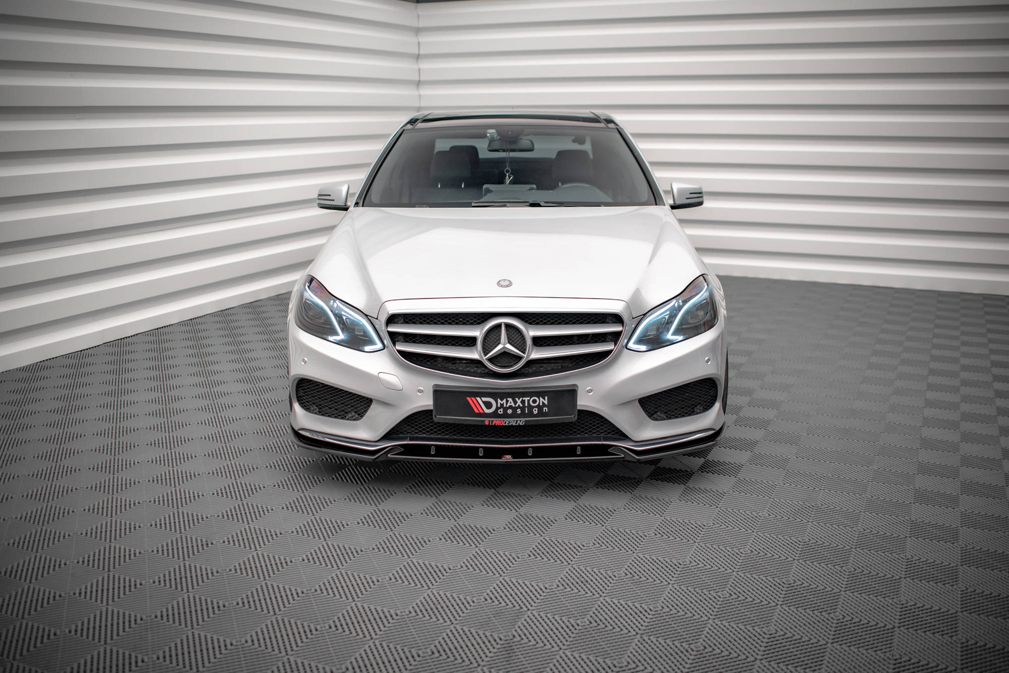 Front splitter v.2 mercedes-benz e amg-line sedan w212 facelift