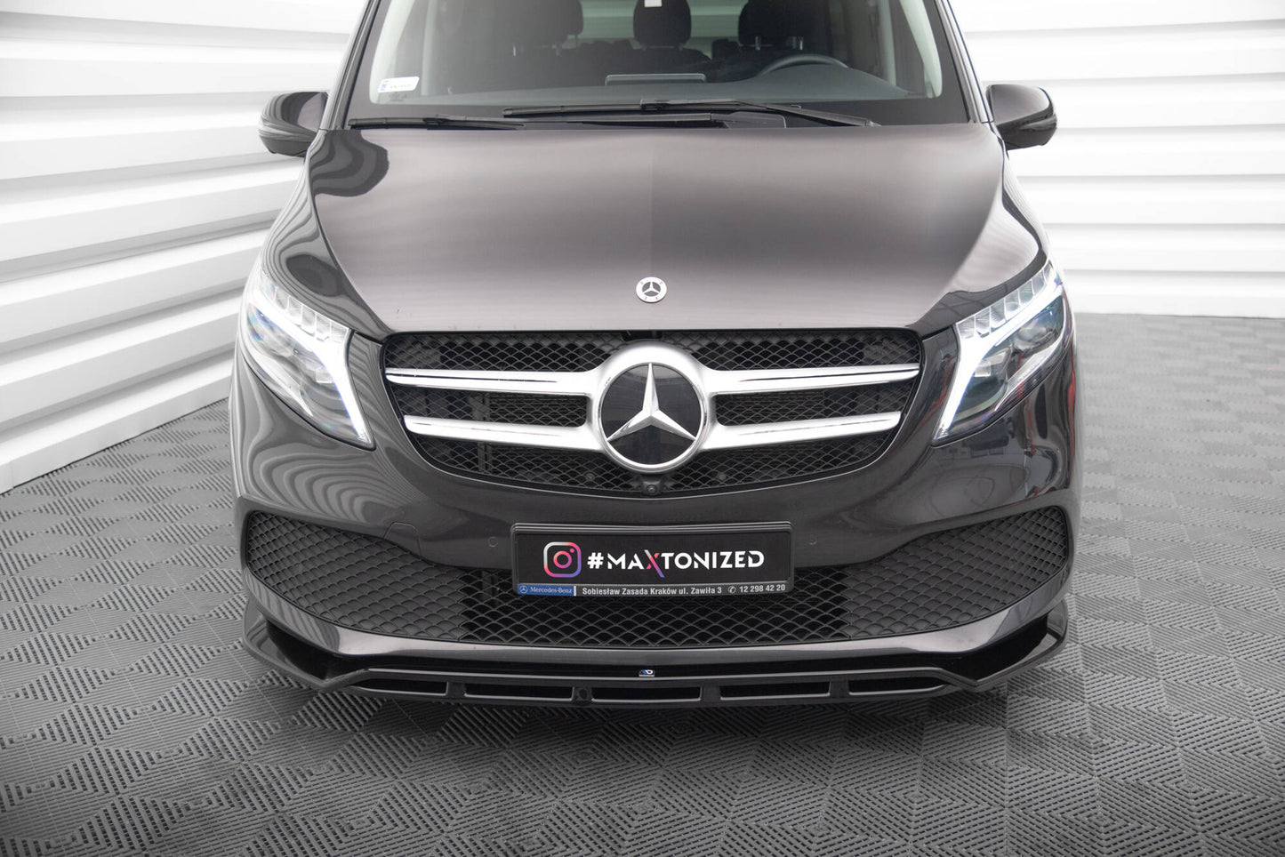 Front splitter v.2 mercedes-benz v-class w447 facelift