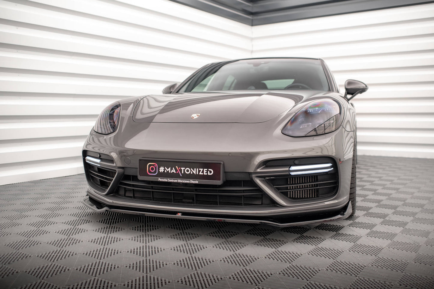 Front splitter v.2 porsche panamera turbo s e-hybrid