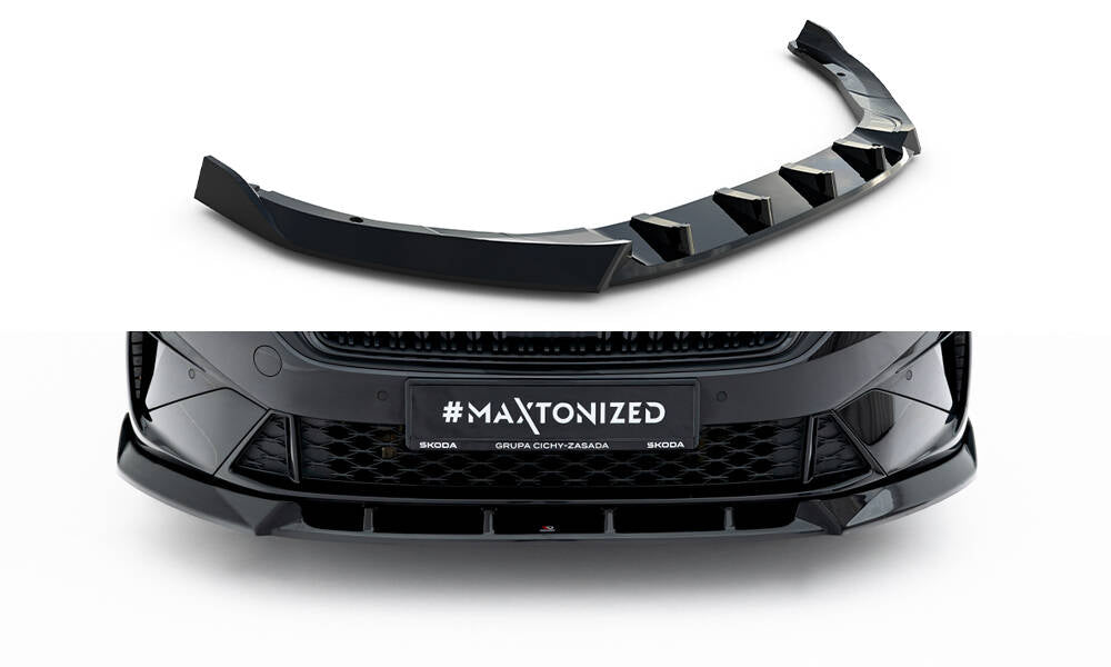 Front splitter v.2 skoda octavia rs liftback / combi mk4 facelift