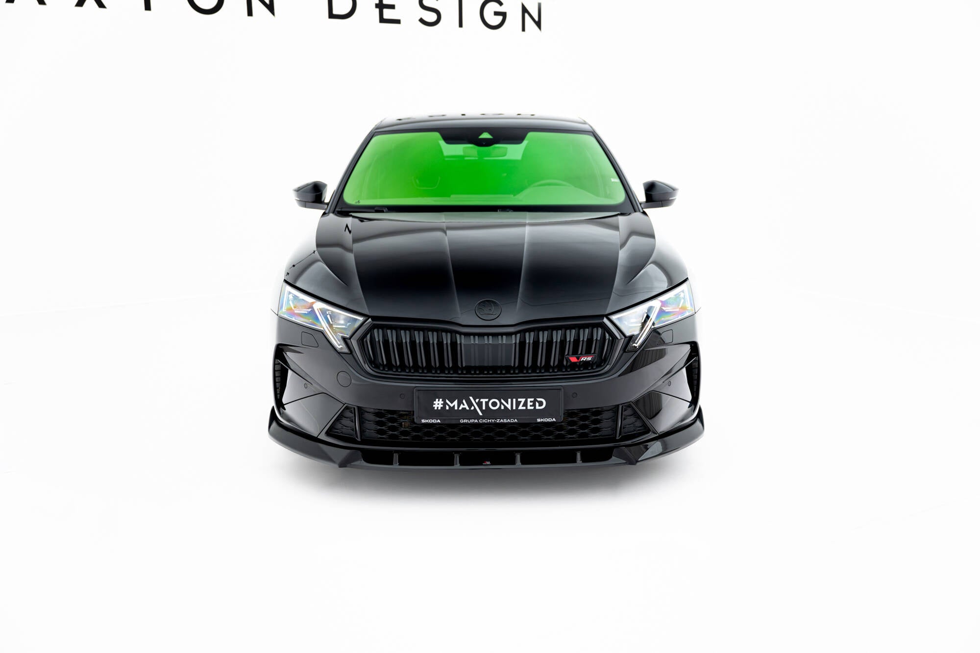 Front splitter v.2 skoda octavia rs liftback / combi mk4 facelift
