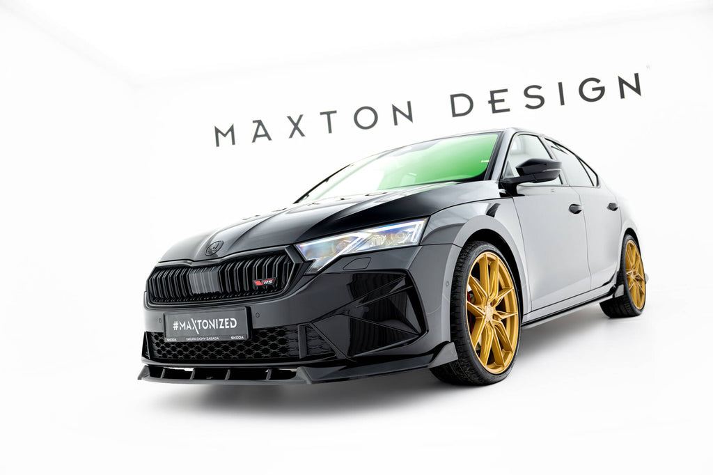 Front splitter v.2 skoda octavia rs liftback / combi mk4 facelift