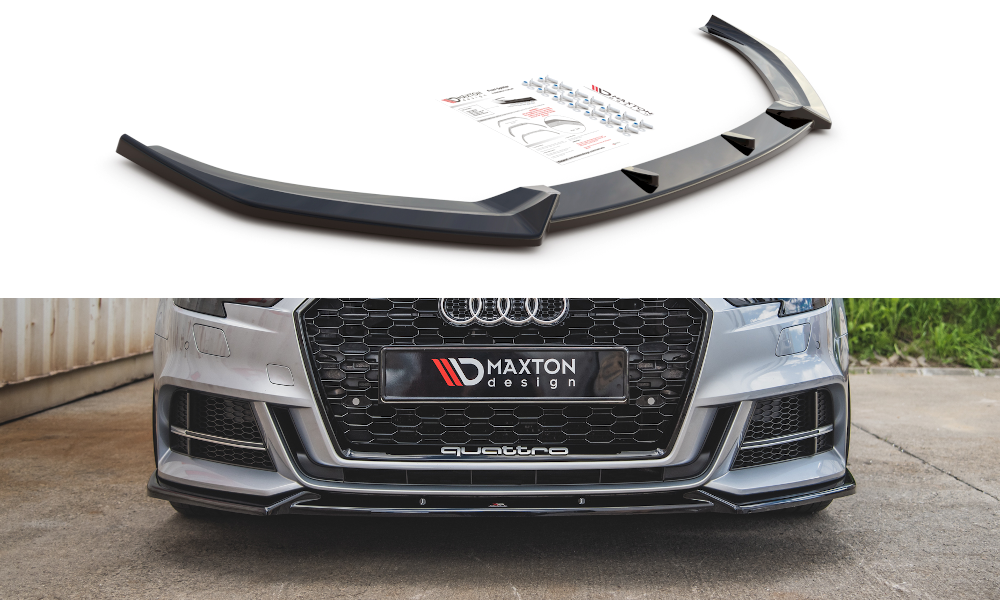 Front splitter v.3 audi s3 / a3 s-line 8v fl sedan
