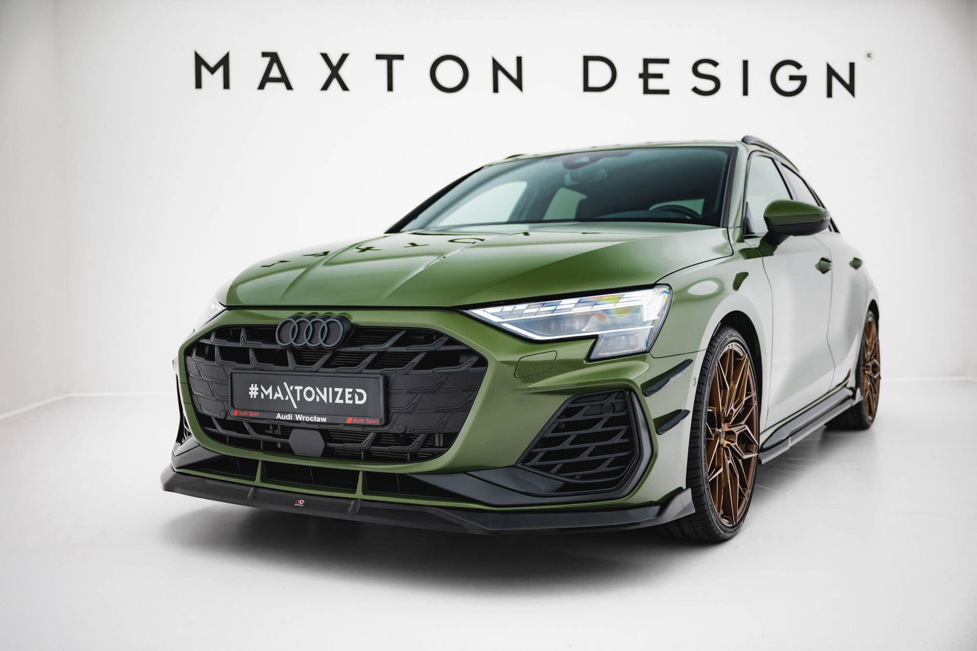 Front splitter v.3 audi s3 sportback / a3 s-line sportback  8y facelift