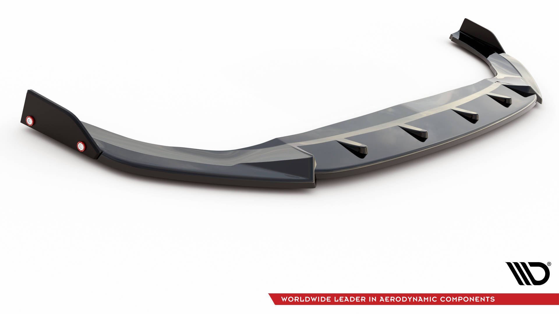 Front splitter v.3 + flaps volkswagen golf gti / gte / gtd / r-line mk8
