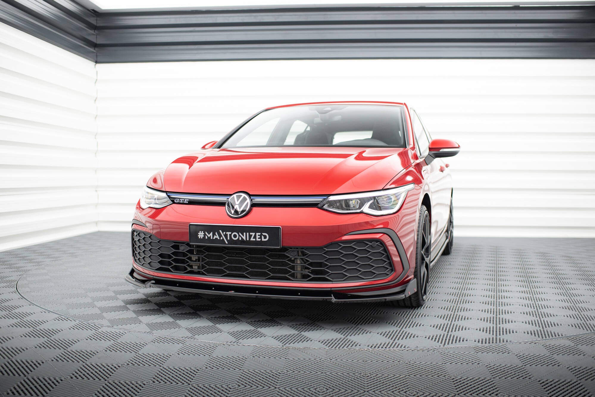 Front splitter v.3 + flaps volkswagen golf gti / gte / gtd / r-line mk8