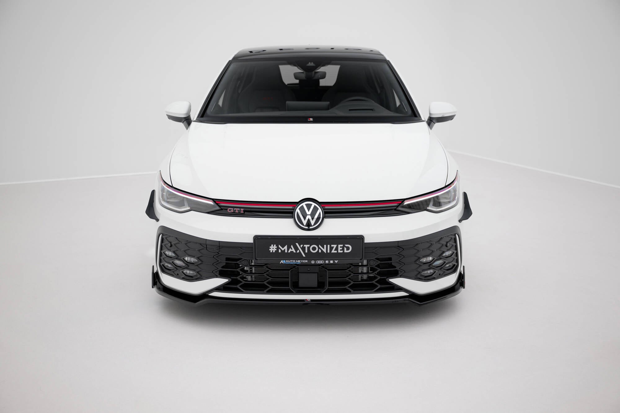 Front splitter v.3 + flaps volkswagen golf gti / gte / r-line mk8 facelift