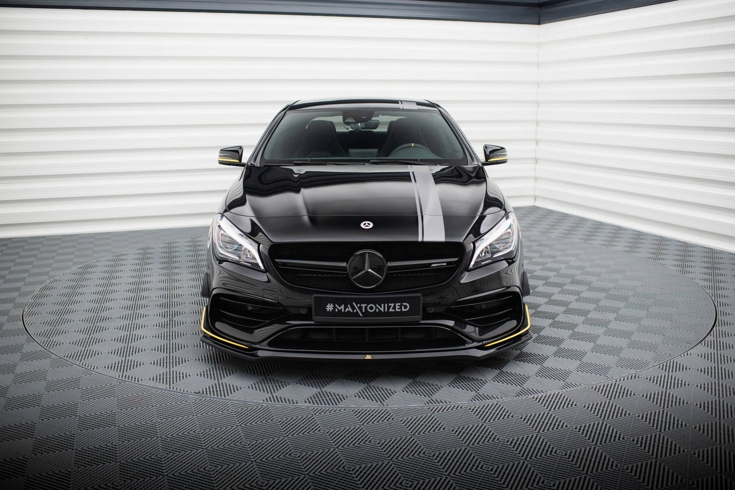 Front splitter v.3 mercedes-amg cla 45 aero c117 facelift