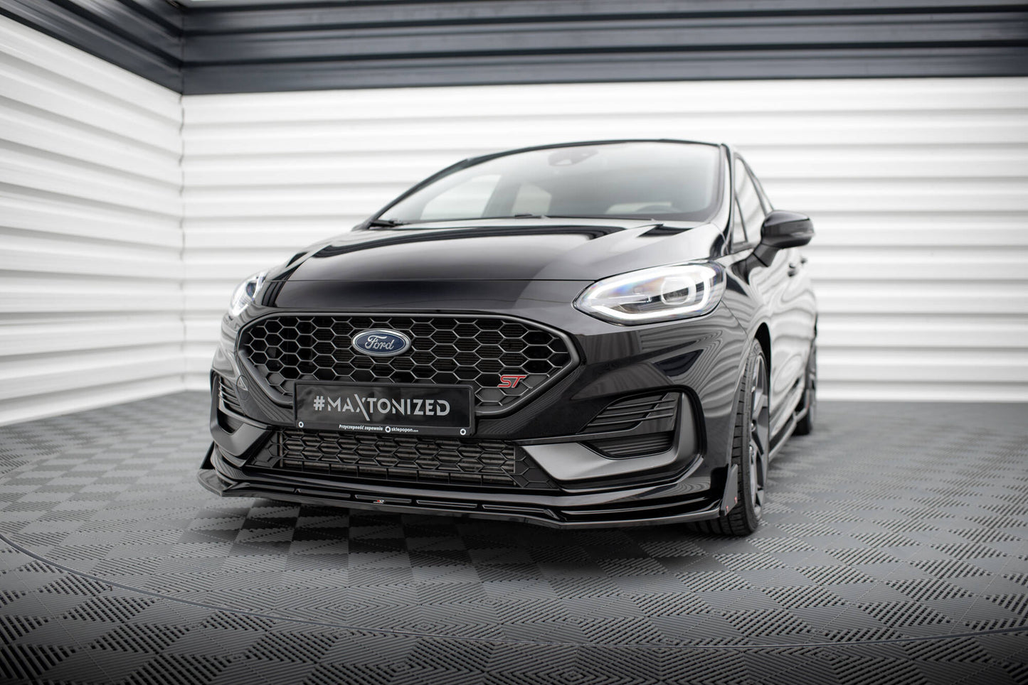 Front splitter v.4 + flaps ford fiesta st / st-line mk8 facelift