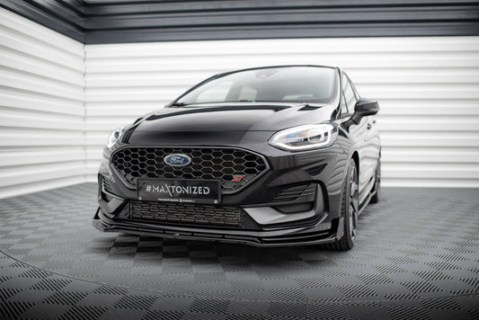 Front splitter v.4 + flaps ford fiesta st / st-line mk8 facelift