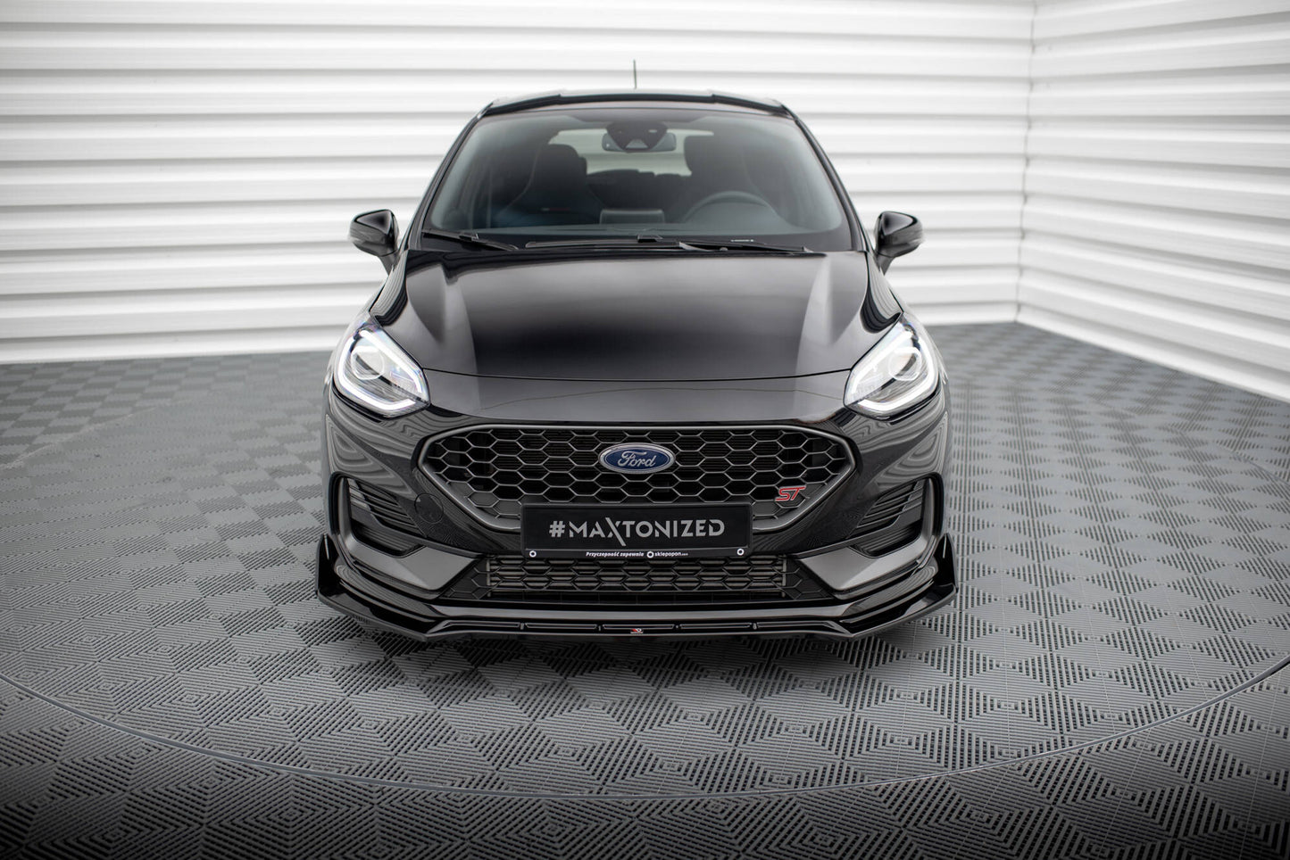 Front splitter v.4 + flaps ford fiesta st / st-line mk8 facelift