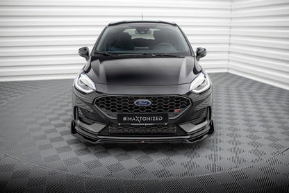 Front splitter v.4 + flaps ford fiesta st / st-line mk8 facelift