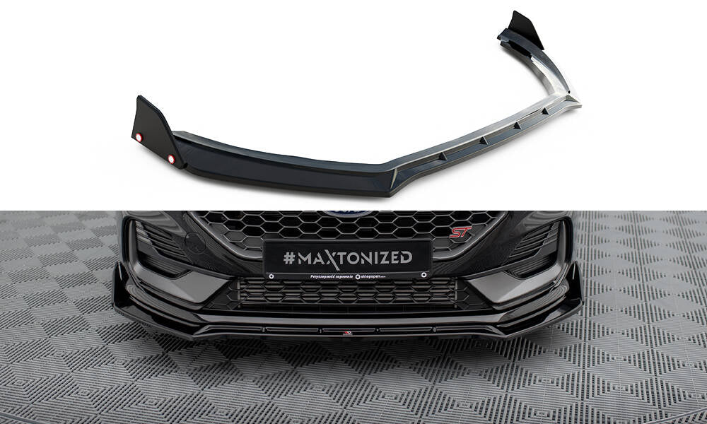 Front splitter v.4 + flaps ford fiesta st / st-line mk8 facelift