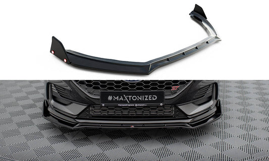 Front splitter v.4 + flaps ford fiesta st / st-line mk8 facelift
