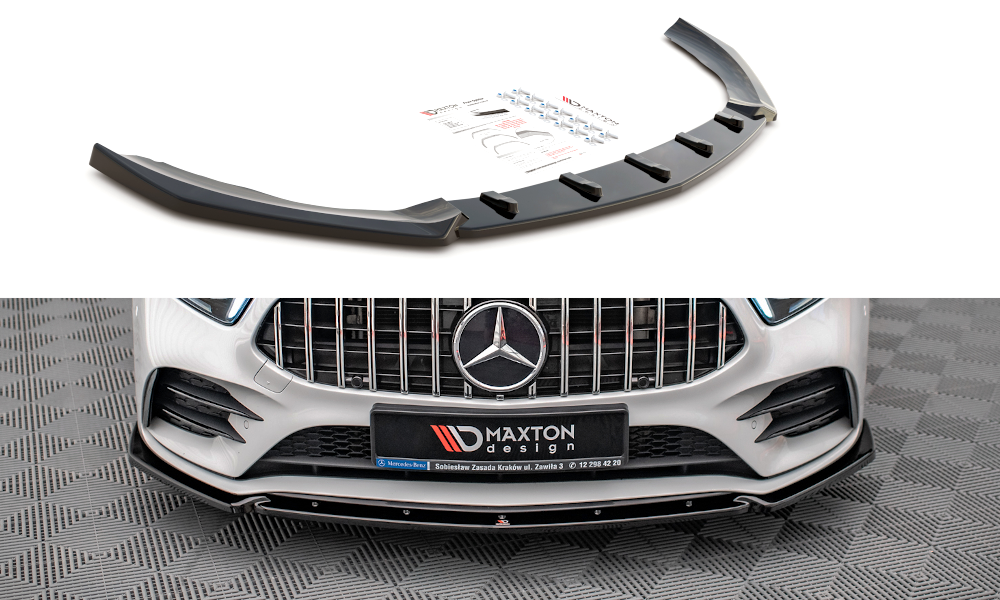Front splitter v.4 mercedes a35 amg / amg-line w177