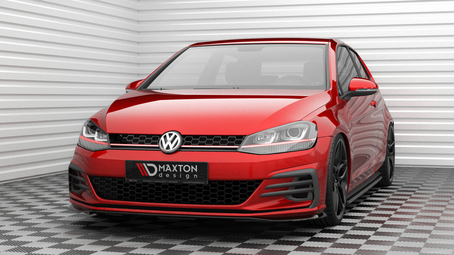 Front splitter v.4 volkswagen golf gti mk7 facelift