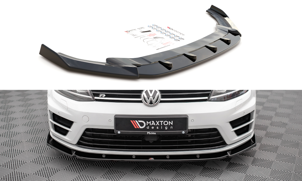 Front splitter v.4 volkswagen golf r / r-line mk7