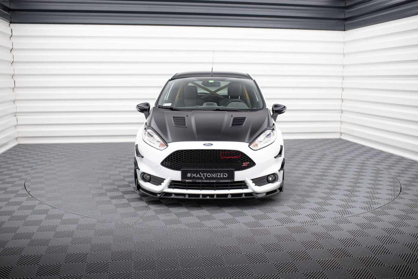Front splitter v.6 + flaps ford fiesta st mk7 facelift