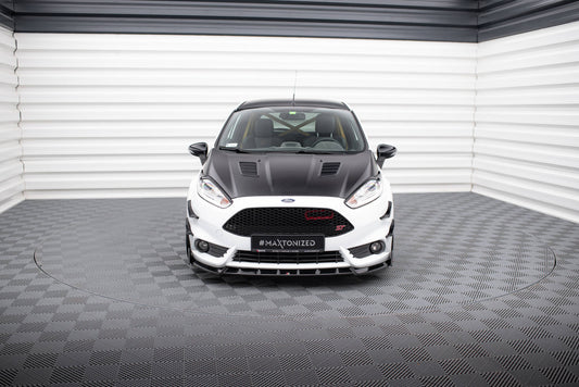 Front splitter v.6 + flaps ford fiesta st mk7 facelift