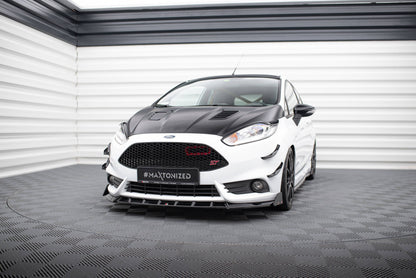 Front splitter v.6 + flaps ford fiesta st mk7 facelift