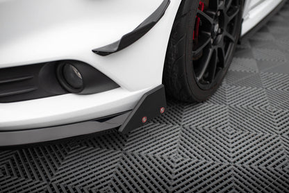 Front splitter v.6 + flaps ford fiesta st mk7 facelift