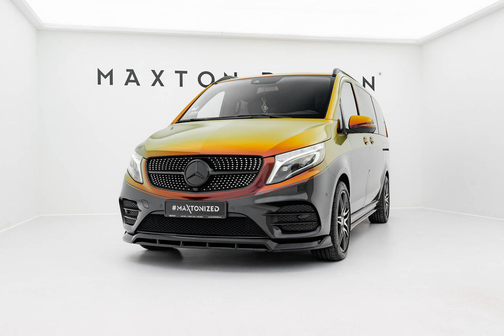 Front splitter v.6 mercedes-benz v-class amg-line w447 facelift