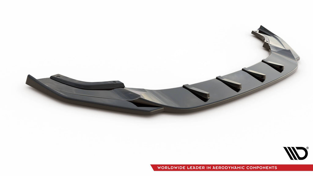 Front splitter v.9 volkswagen golf r / r-line mk7 facelift