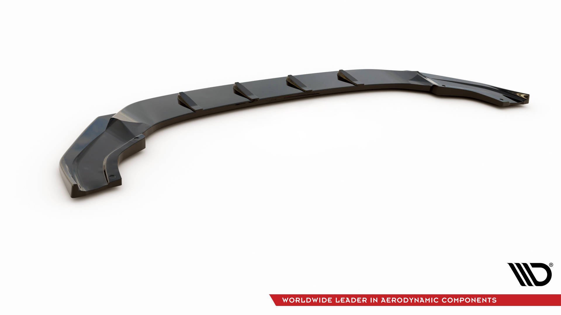 Front splitter v.9 volkswagen golf r / r-line mk7 facelift