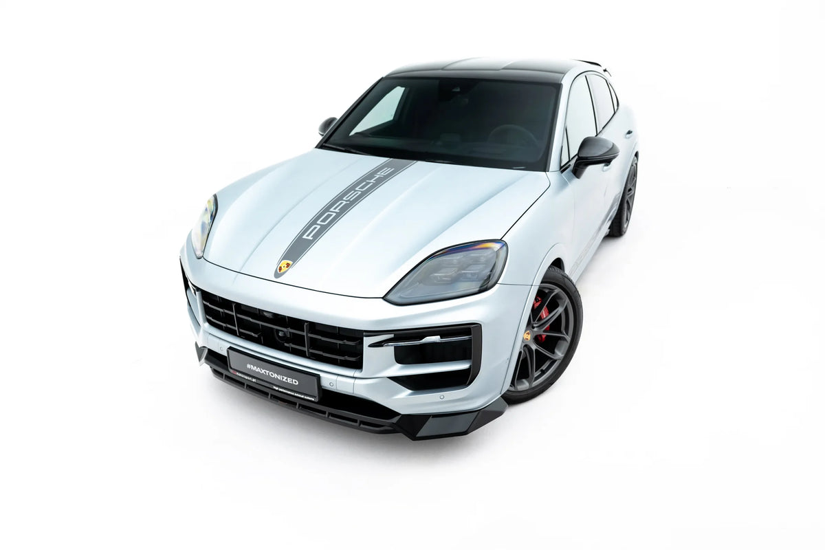 Front splitter suitable for porsche cayenne gts / turbo sport pack / turbo e-hybrid gt pack coupe mk3 facelift
