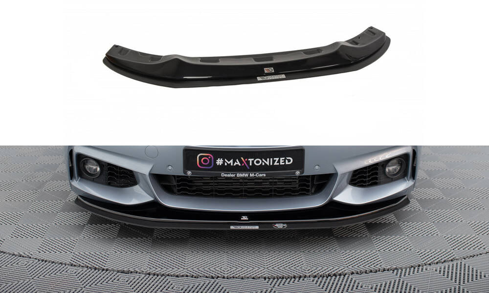 Hybrid front splitter for bmw 4 coupe / gran coupe / cabrio m-pack f32 / f36 / f33