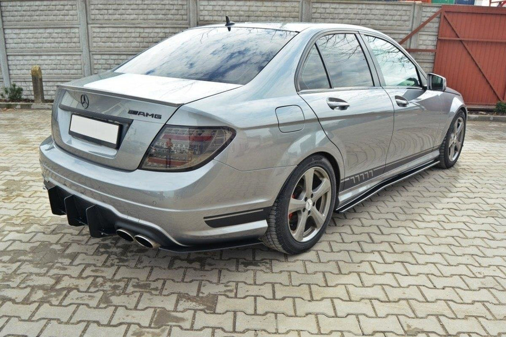 Mercedes-benz c sedan / estate amg-line w204 / s204 rear diffuser & rear side splitters