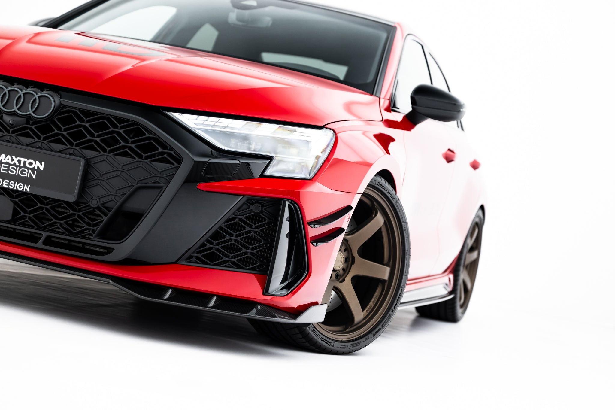 Prepreg carbon fiber front splitter audi rs3 sedan 8y facelift