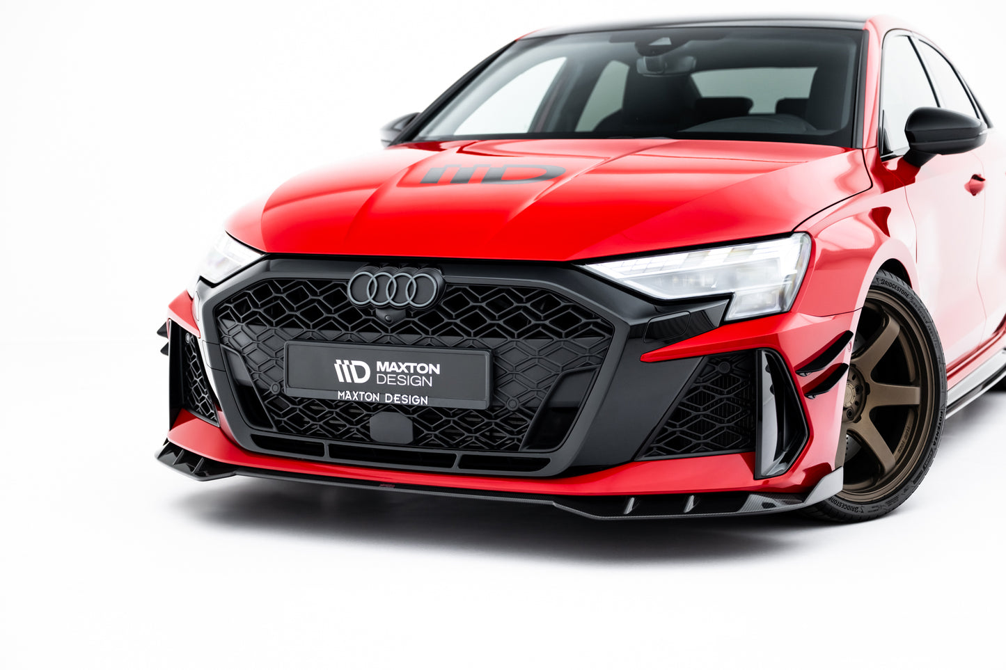 Prepreg carbon fiber front splitter audi rs3 sedan 8y facelift