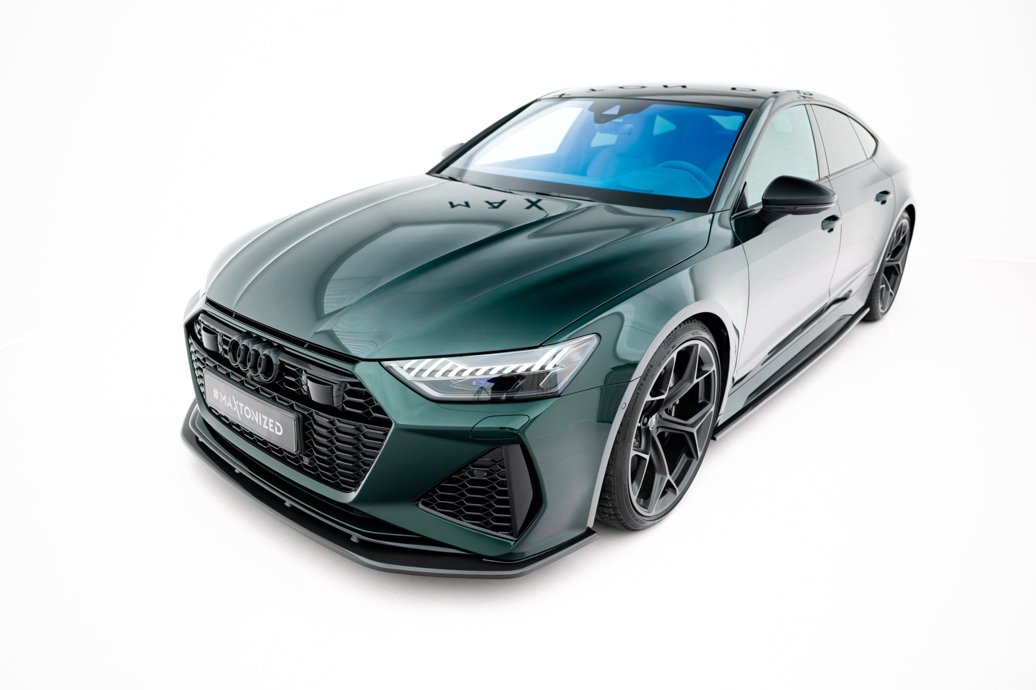 Prepreg carbon fiber front splitter audi rs7 c8