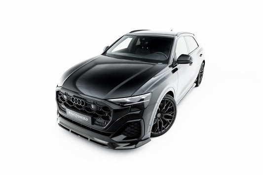 Prepreg carbon fiber front splitter audi sq8 / q8 s-line mk1 facelift